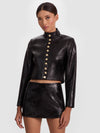 EMERSON VEGAN MILITARY JACKET-ALICE + OLIVIA