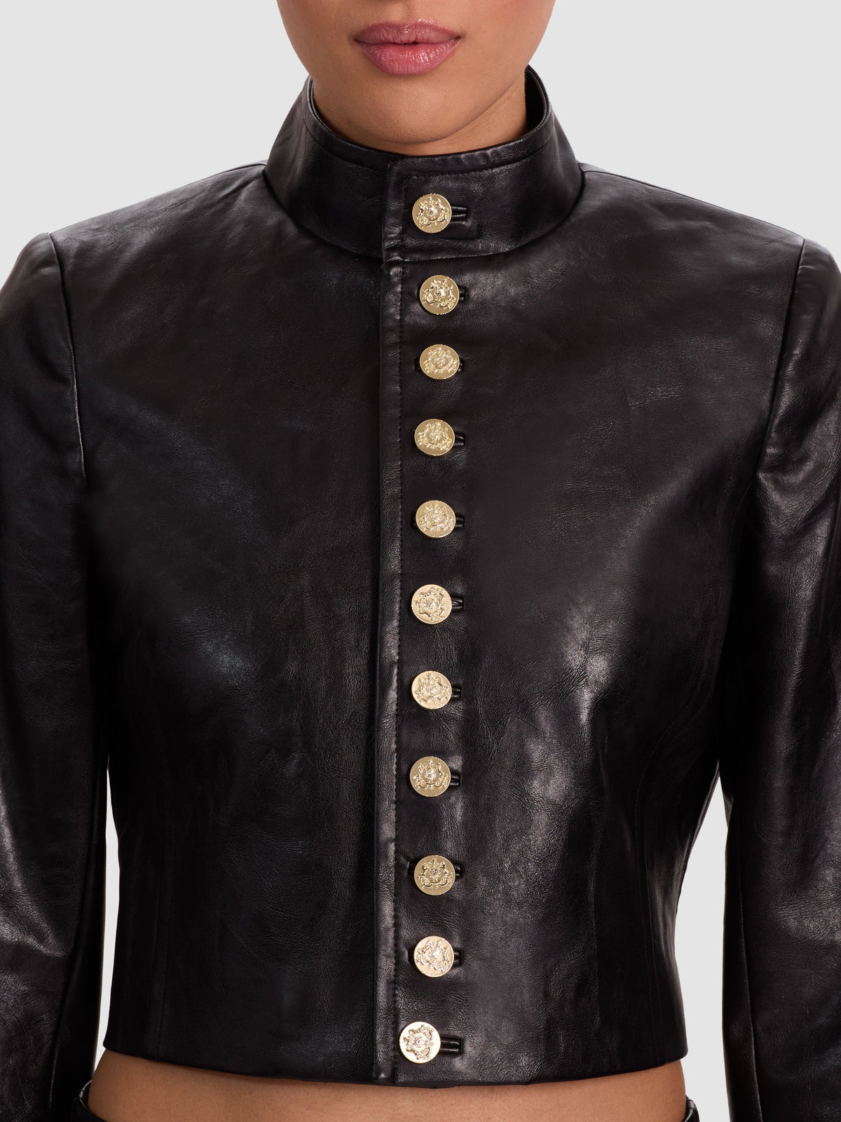 EMERSON VEGAN MILITARY JACKET-ALICE + OLIVIA