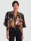 CORA BUTTON DOWN BLOUSE-ALICE + OLIVIA