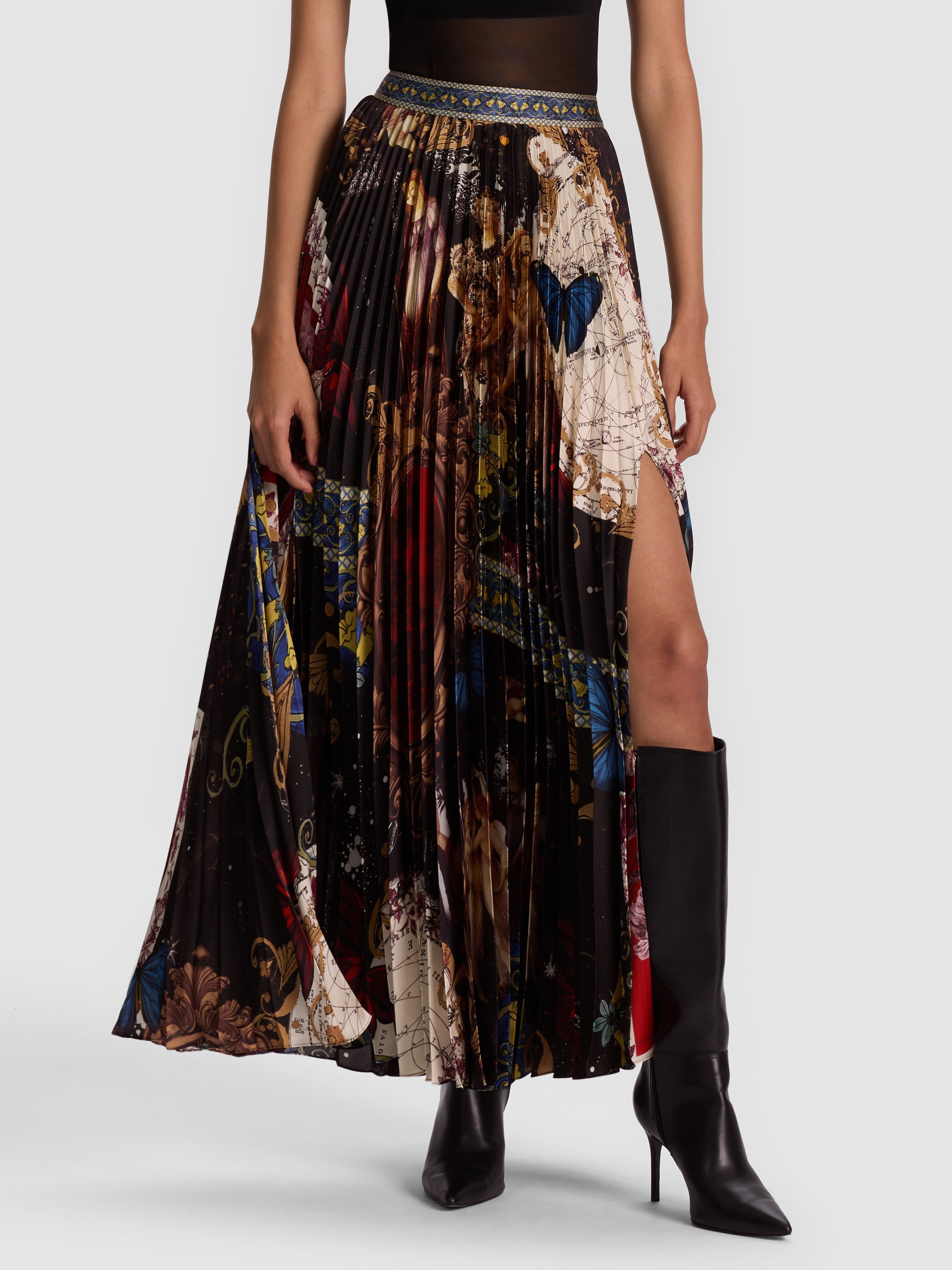 KATZ PLEATED MAXI SKIRT-ALICE + OLIVIA
