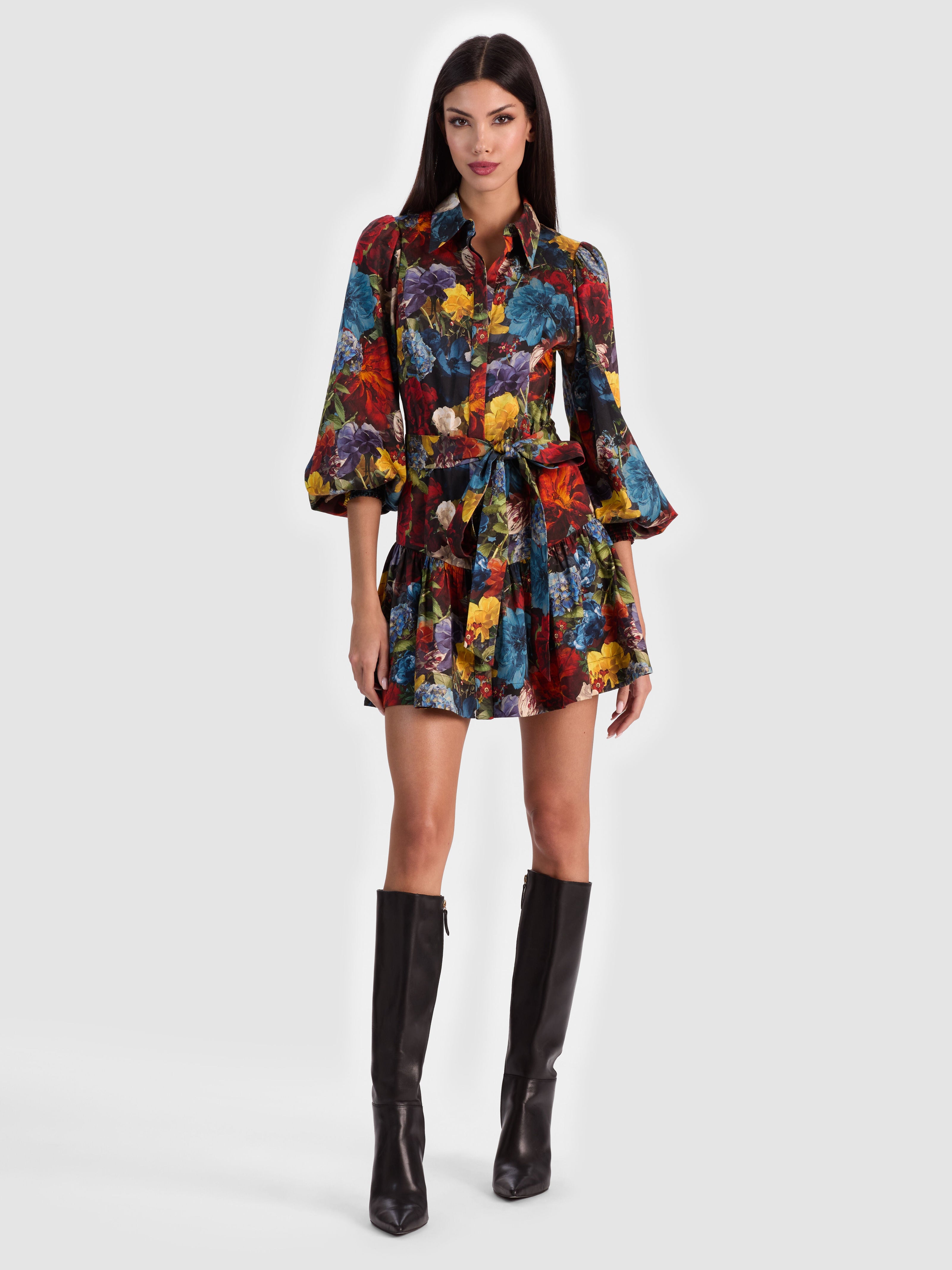 LILY MINI SHIRT DRESS-ALICE + OLIVIA