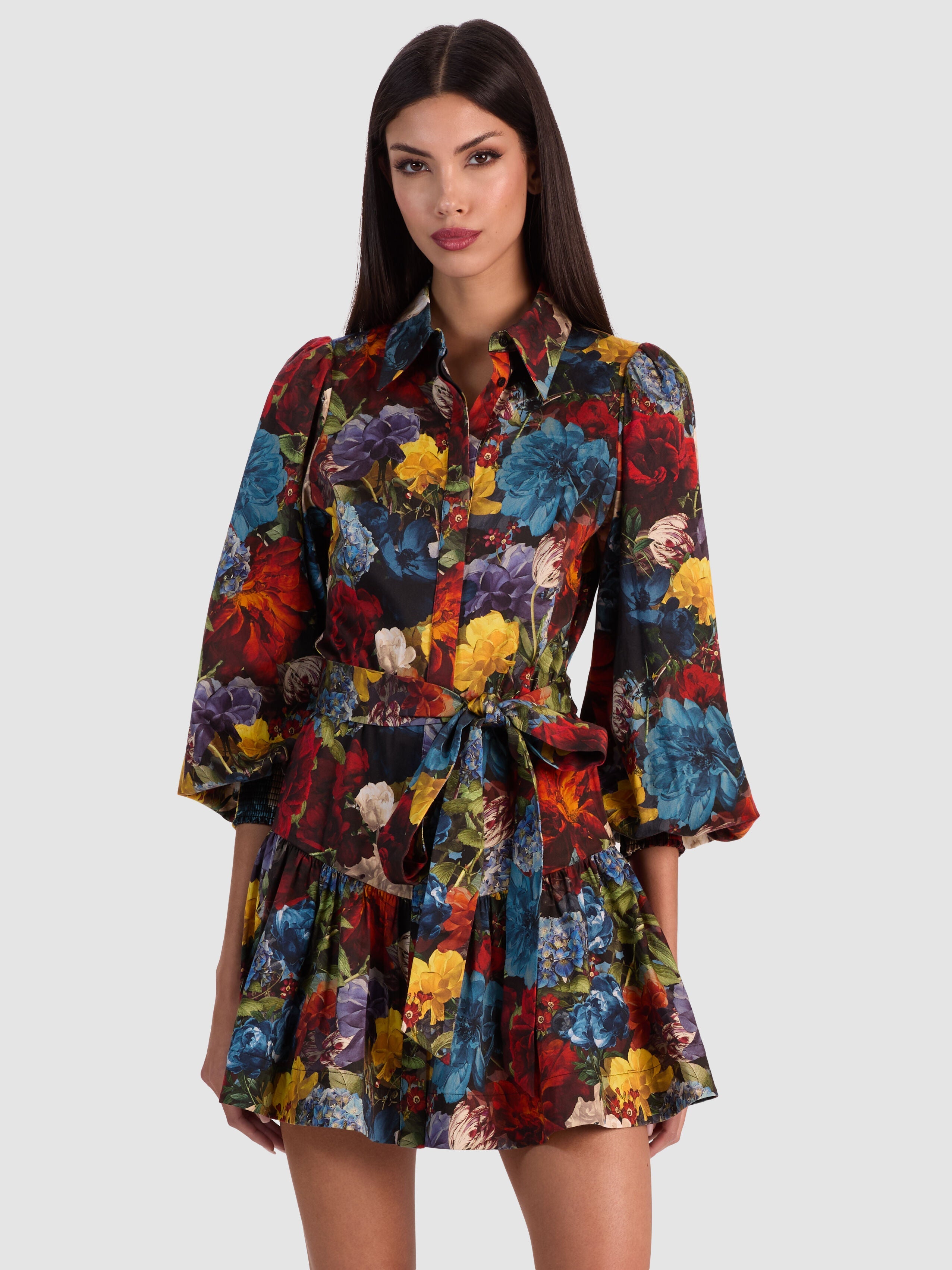 LILY MINI SHIRT DRESS-ALICE + OLIVIA
