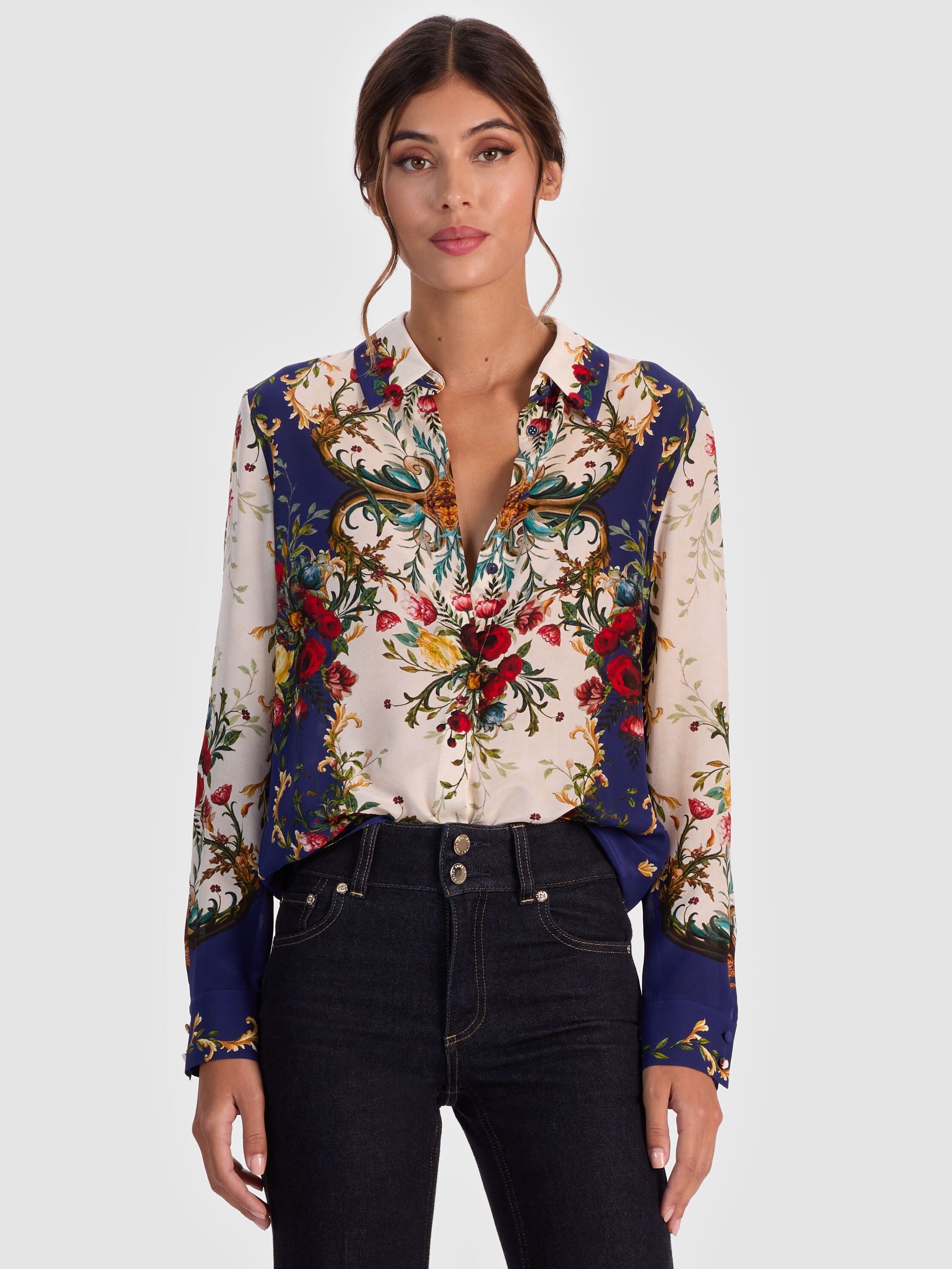 WILLA SILK BLOUSE-ALICE + OLIVIA