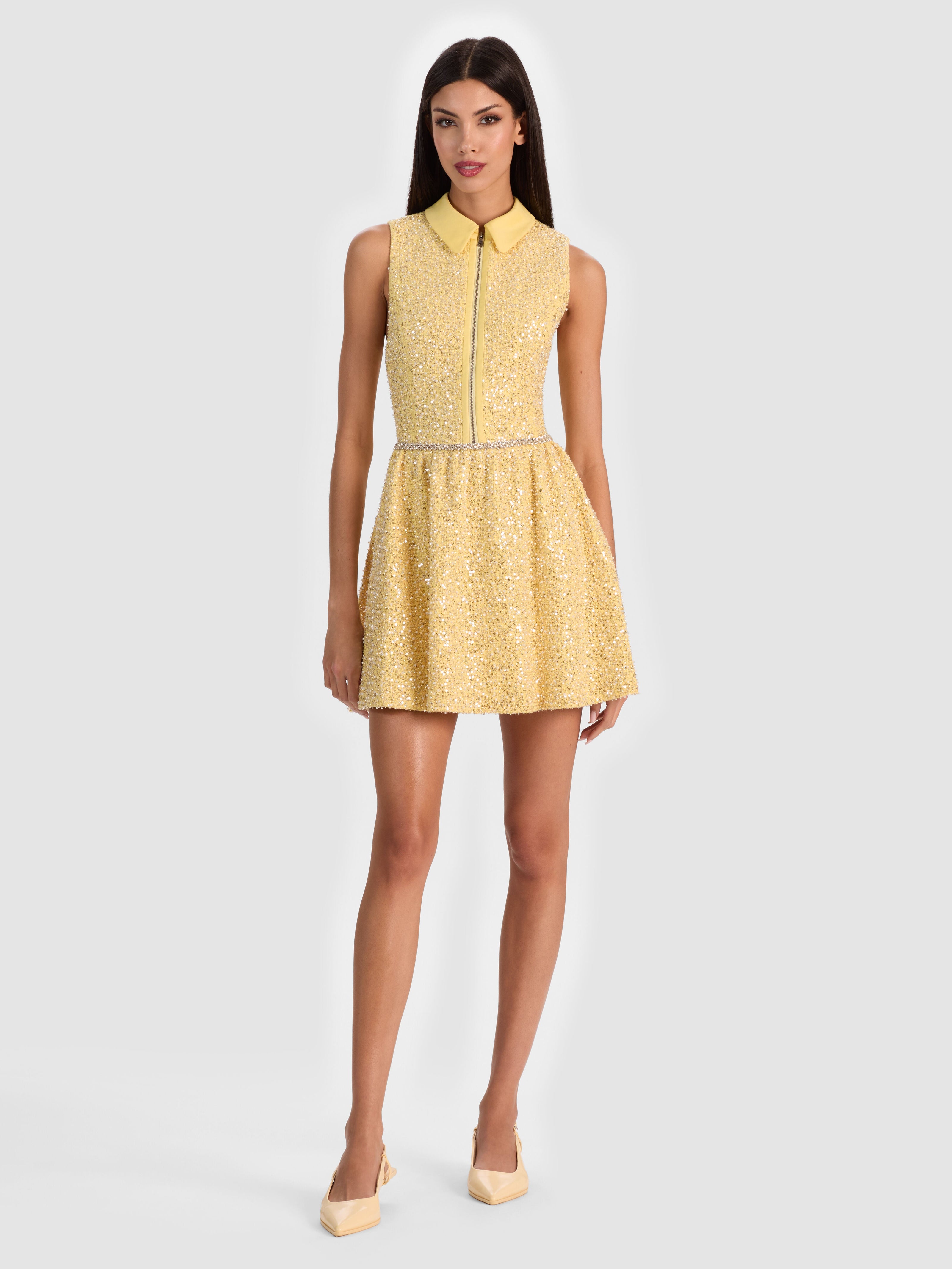 ELLIS EMBELLISHED MINI DRESS-ALICE + OLIVIA