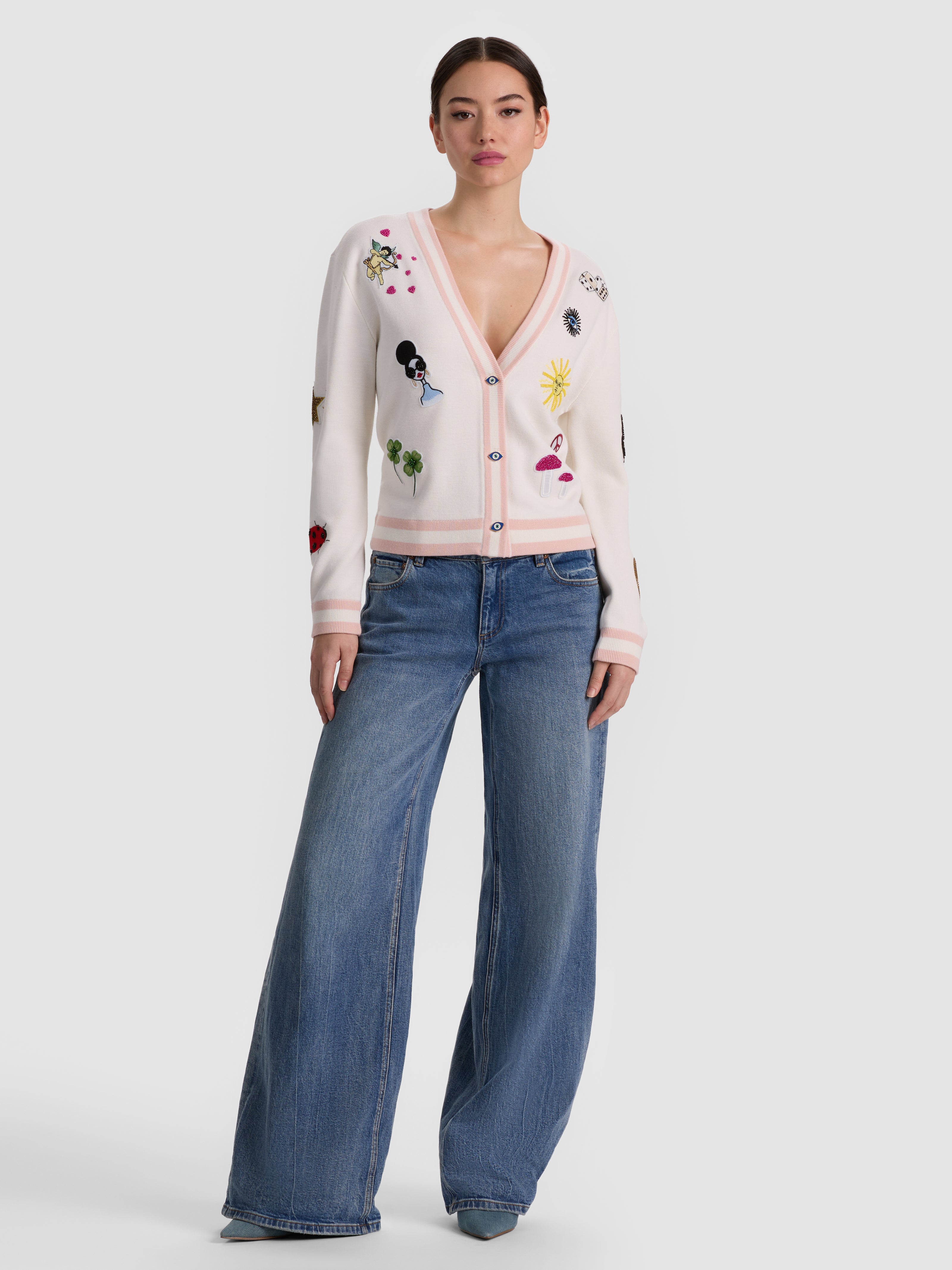 BRADLEY STACEFACE 開襟衫-ALICE + OLIVIA