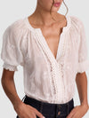 THALIA BUTTON DOWN BLOUSE-OFF WHITE-ALICE + OLIVIA