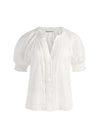 THALIA BUTTON DOWN BLOUSE-OFF WHITE-ALICE + OLIVIA
