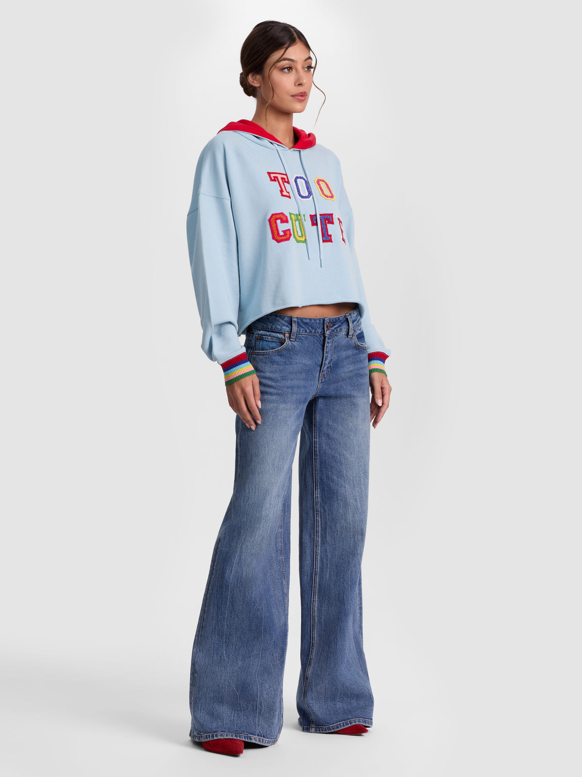 SUNNY CROPPED HOODIE-ALICE + OLIVIA