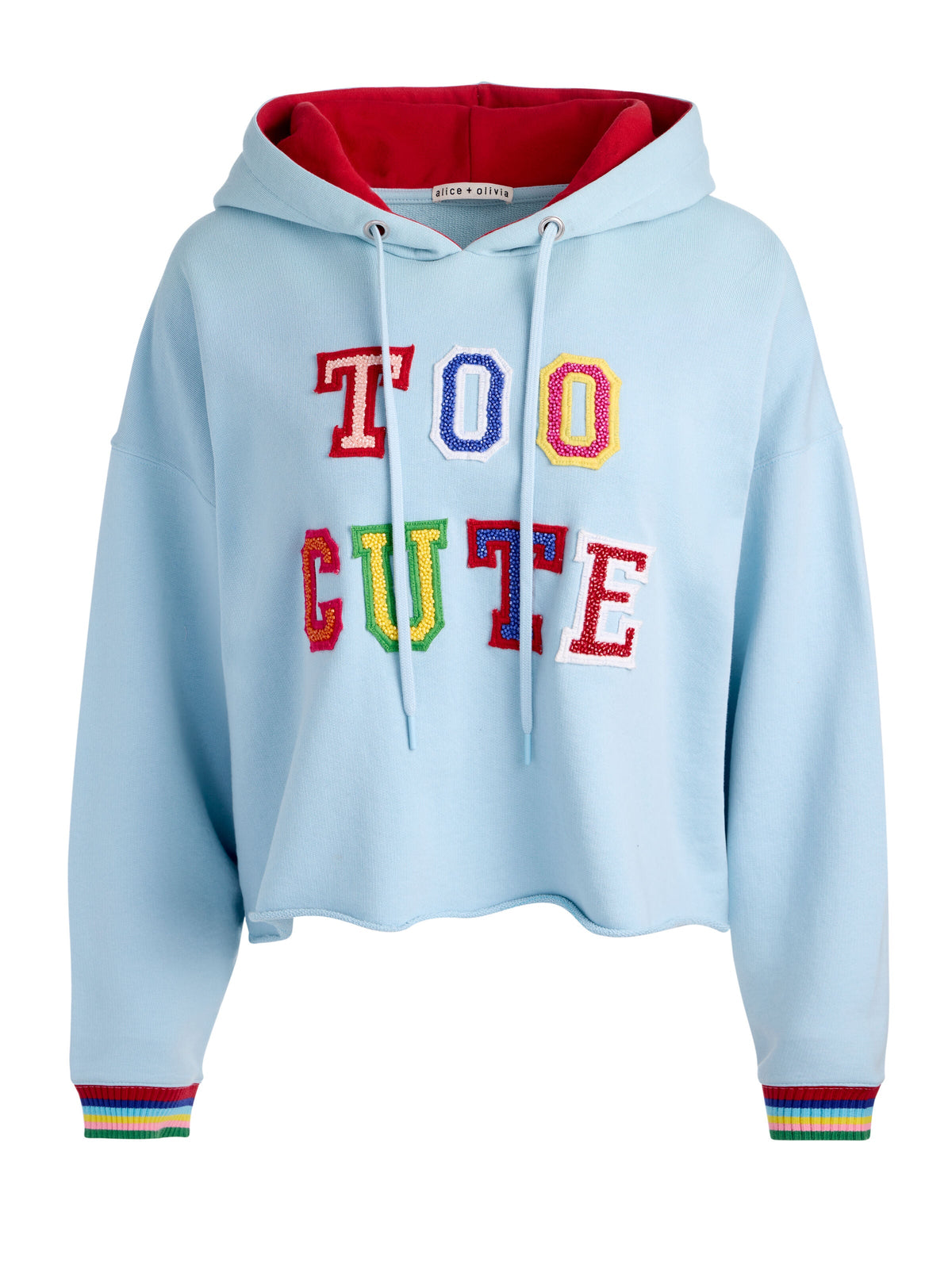 SUNNY CROPPED HOODIE - CAROLINA BLUE MULTI