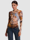 JADE MESH BUTTON DOWN-ALICE + OLIVIA