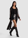 SILVIA SHEER MAXI TRENCH-Black-ALICE + OLIVIA
