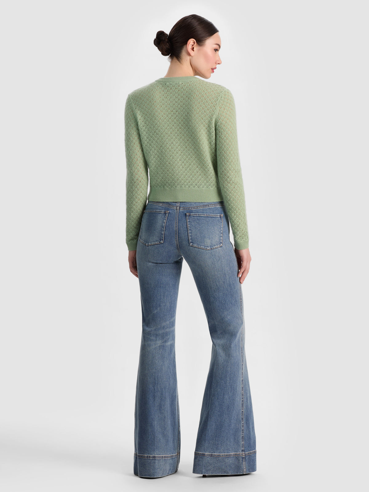 DOLLIE POINTELLE CASHMERE CARDIGAN-ALICE + OLIVIA