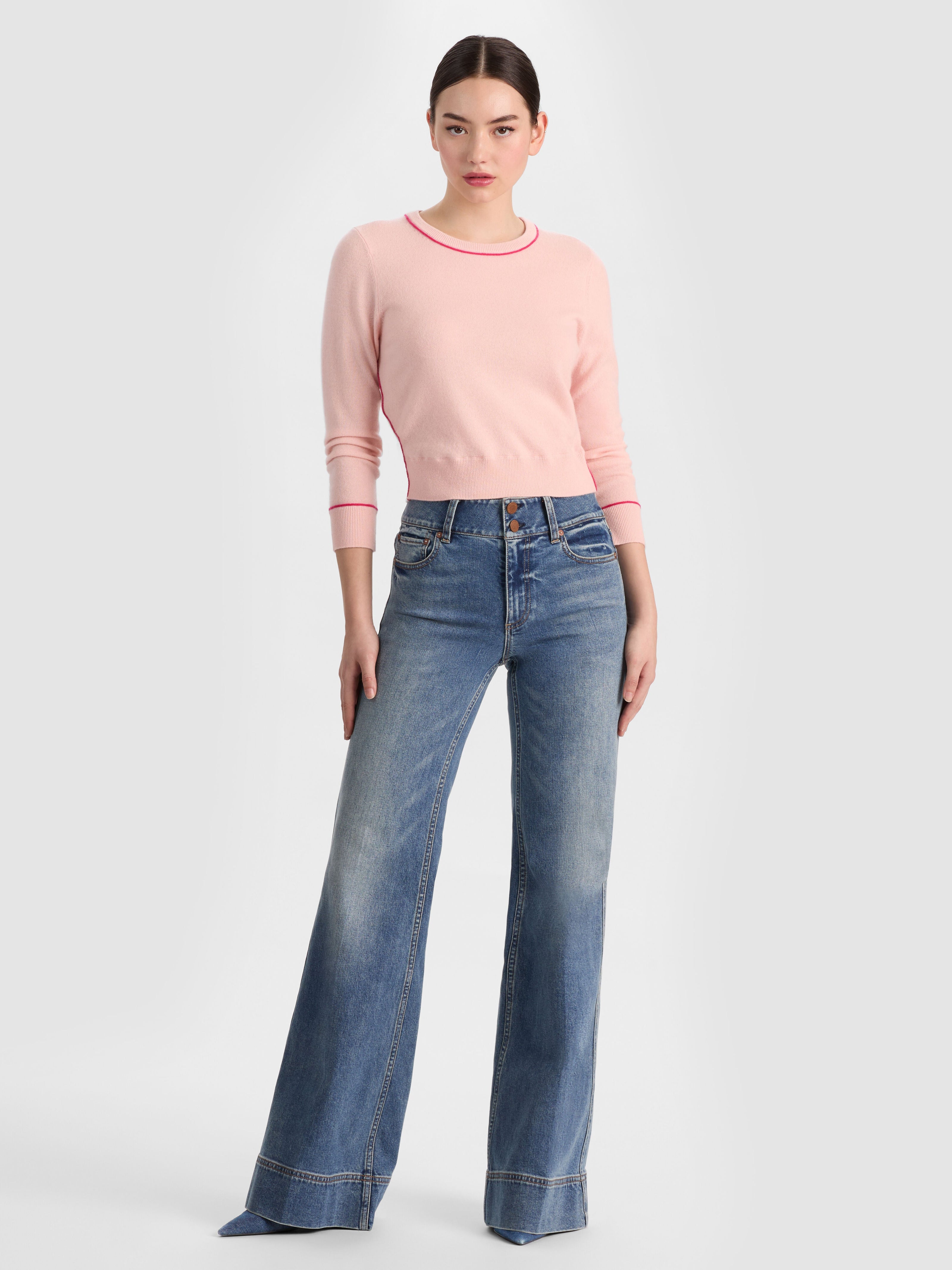CAROLANN CASHMERE PULLOVER-ALICE + OLIVIA