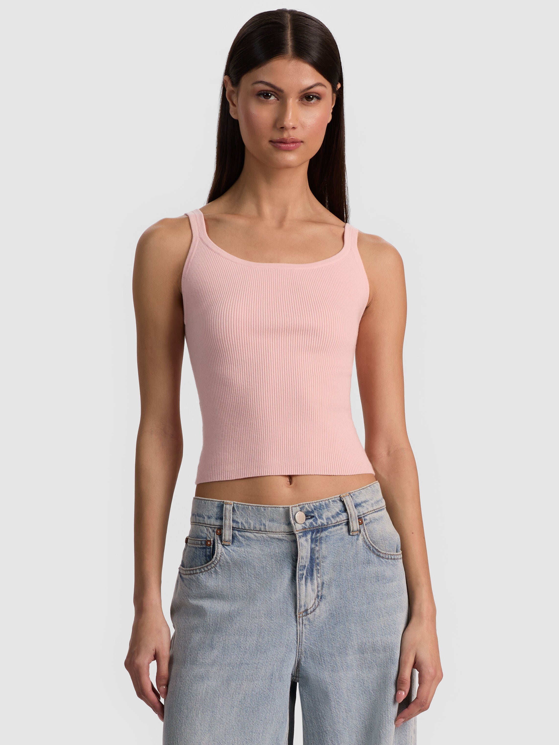 SHANA RIBBED TANK-ALICE + OLIVIA