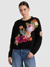 BELVA FLORAL JACQUARD CREWNECK-ALICE + OLIVIA