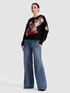 BELVA FLORAL JACQUARD CREWNECK-ALICE + OLIVIA