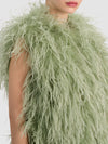 CHANDA FEATHERED VEST-ALICE + OLIVIA