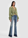 TENNEY EMBR RUFFLE TOP-ALICE + OLIVIA