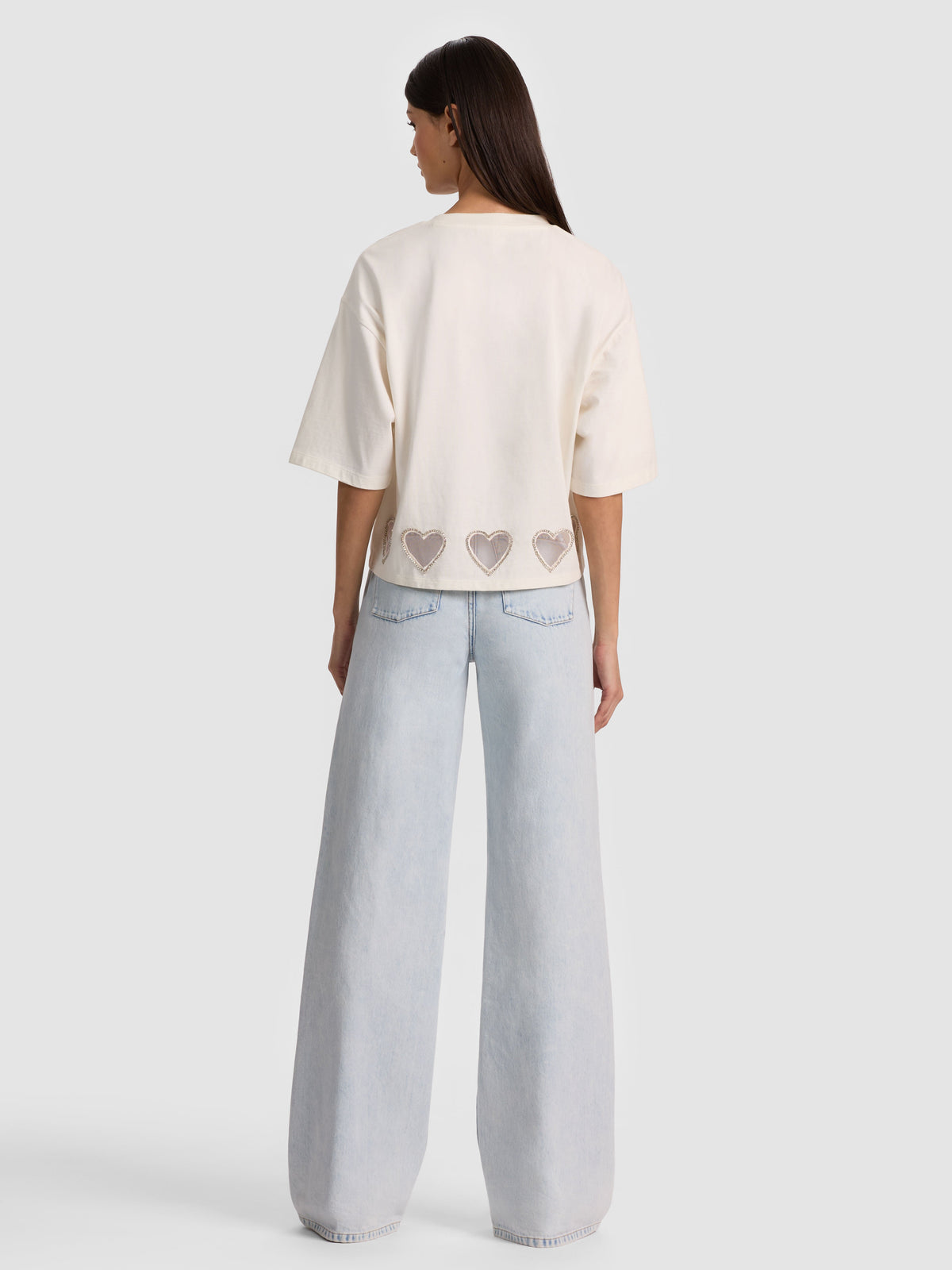 EVAN HEART CUTOUT TEE-ALICE + OLIVIA