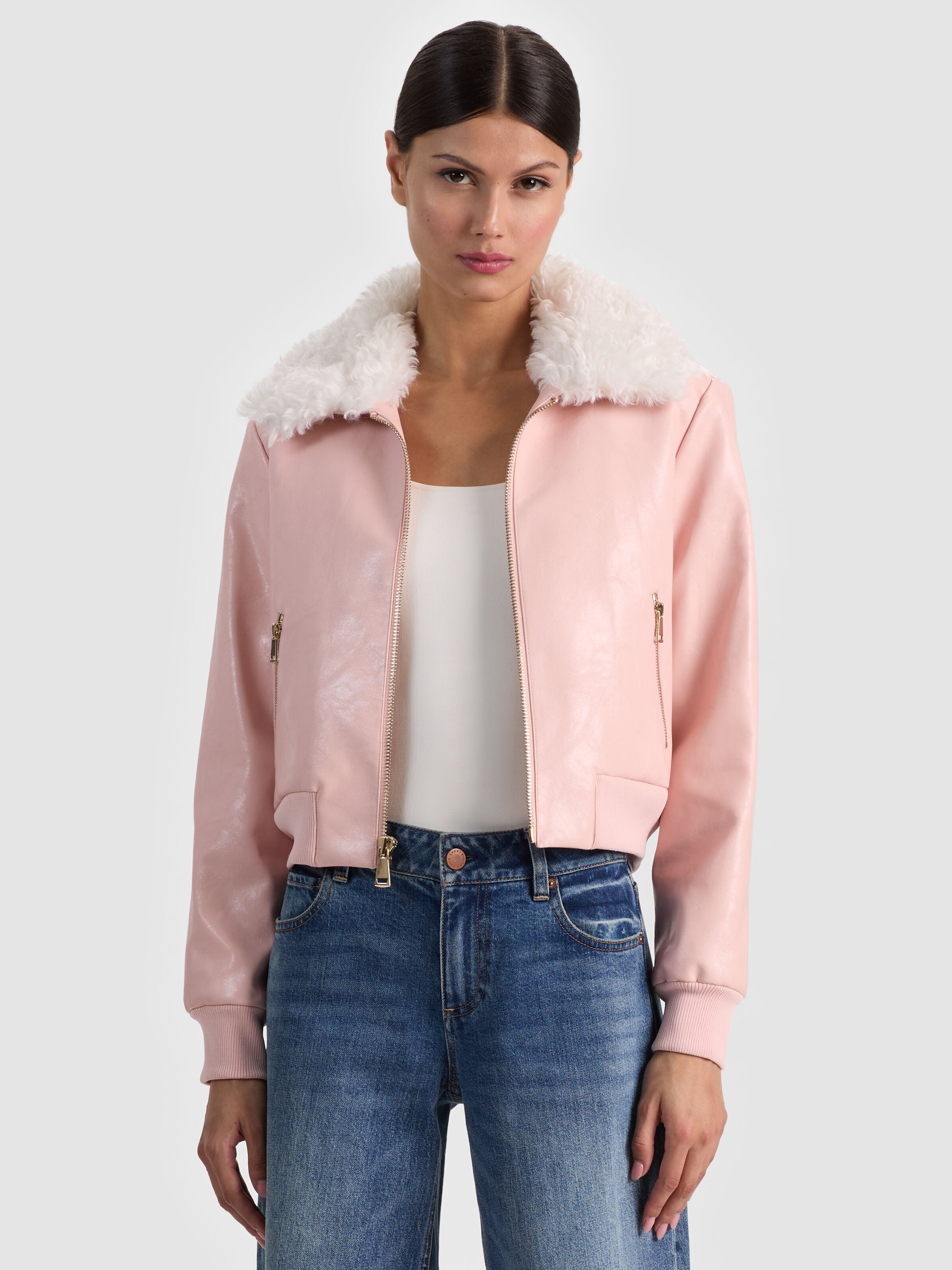 WILLARD VEGAN BOMBER-ALICE + OLIVIA