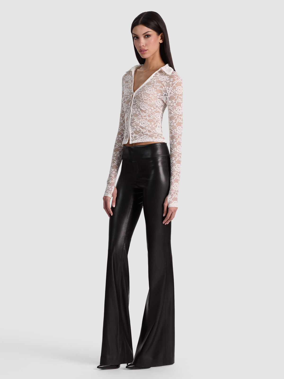 KARA LACE BUTTON DOWN-ALICE + OLIVIA