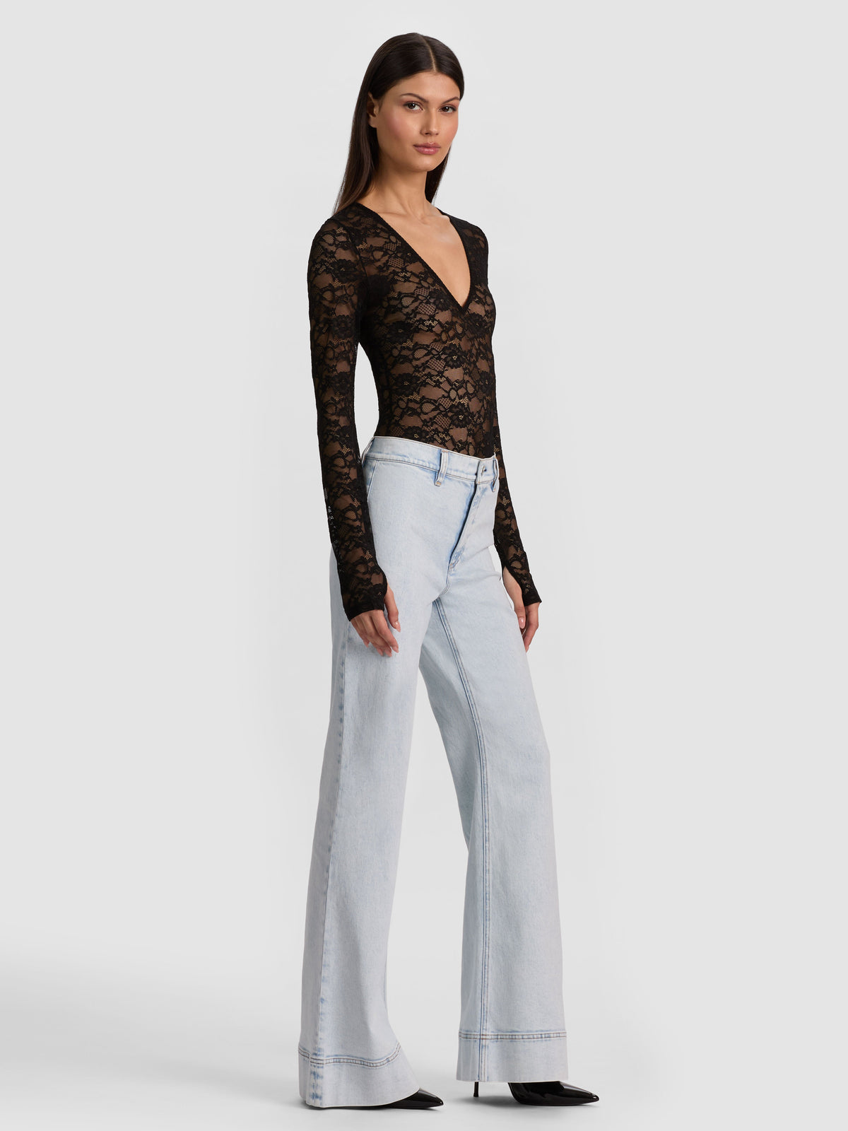TEAGAN LACE BODYSUIT-ALICE + OLIVIA