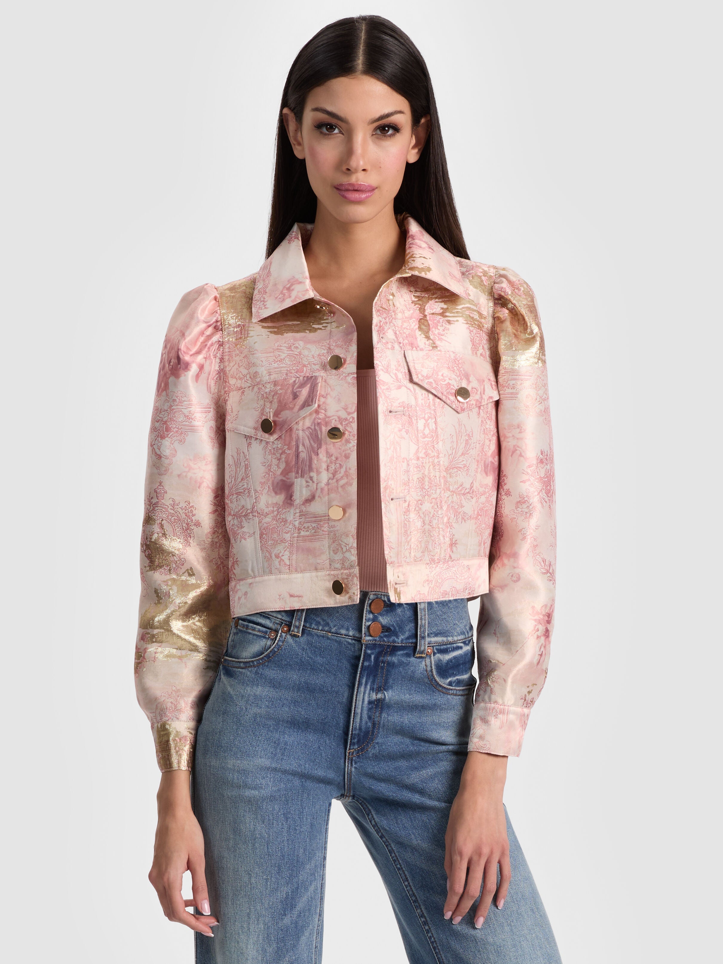 LANA PUFF SLEEVE JACKET-ALICE + OLIVIA