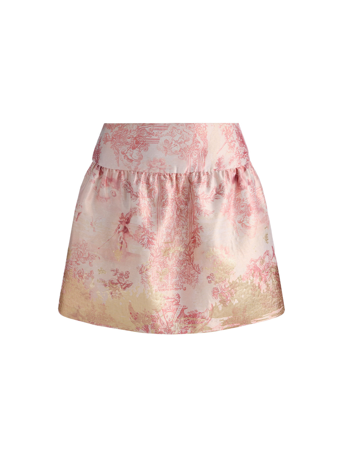 ELLA DROP WAIST MINI SKIRT - ENGLISH ROSE TOILE