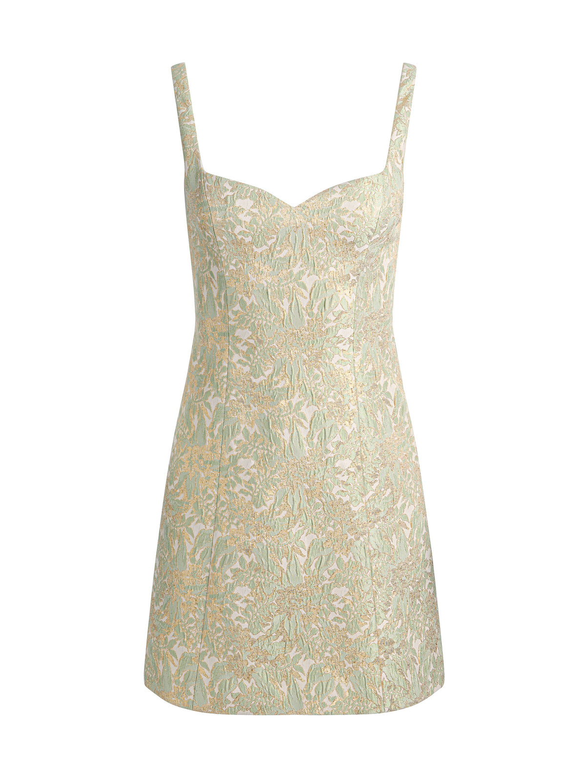 EVE EMBROIDERED MINI DRESS - OFF WHITE/SAGE