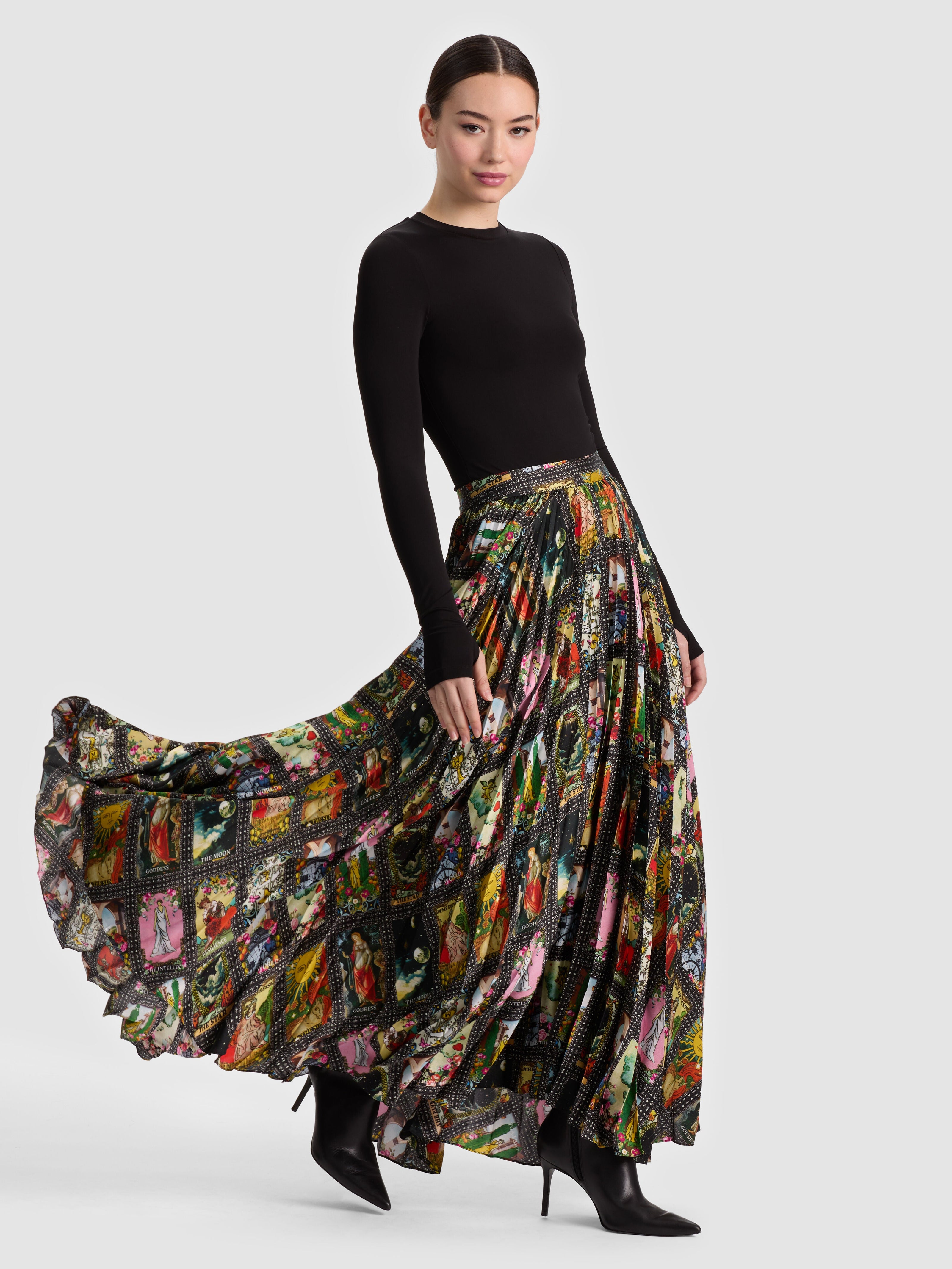 KATZ PLEATED MAXI SKIRT-ALICE + OLIVIA