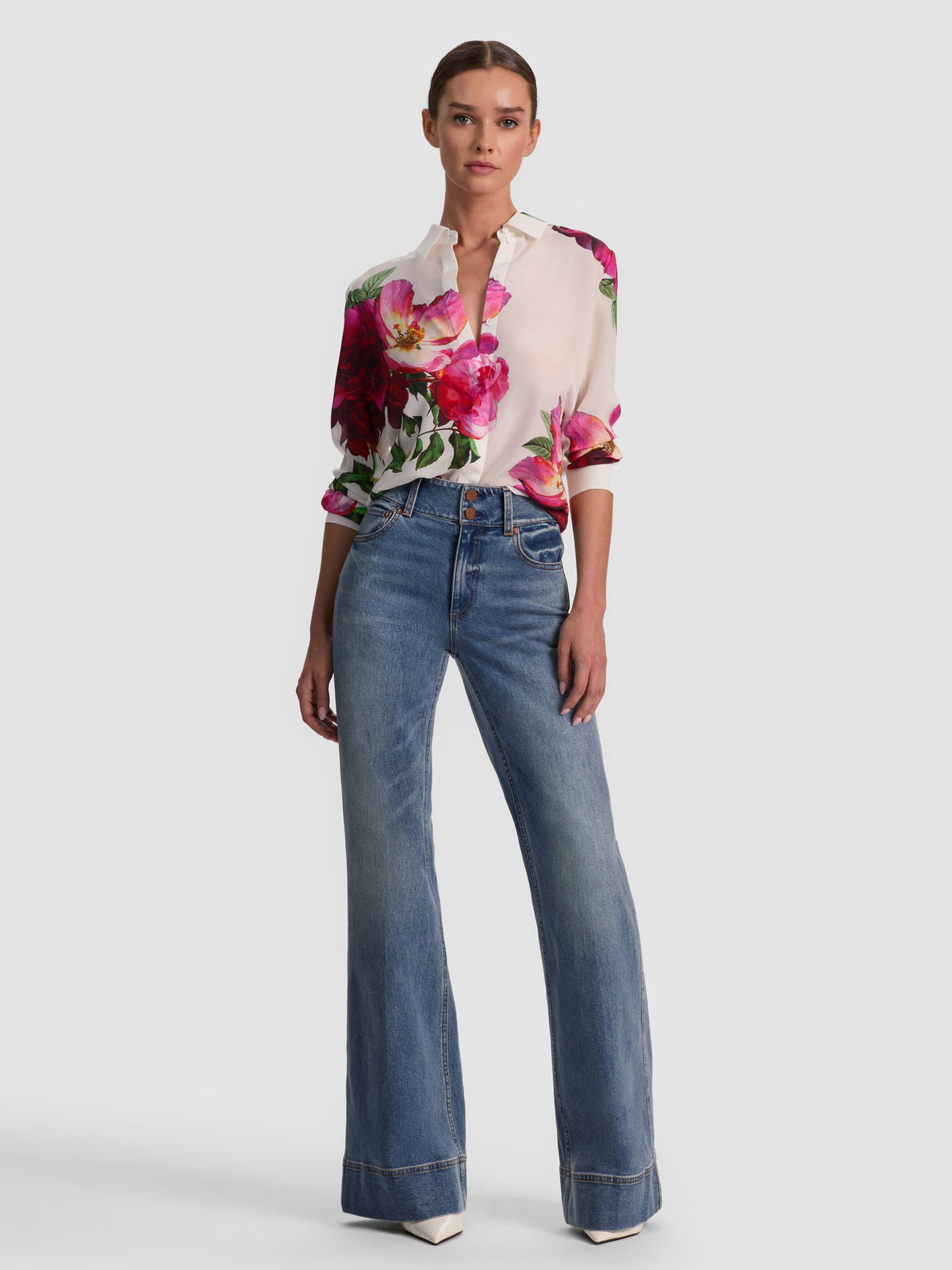 WILLA SILK BLOUSE - EMPRESS BLOOM OFF WHITE