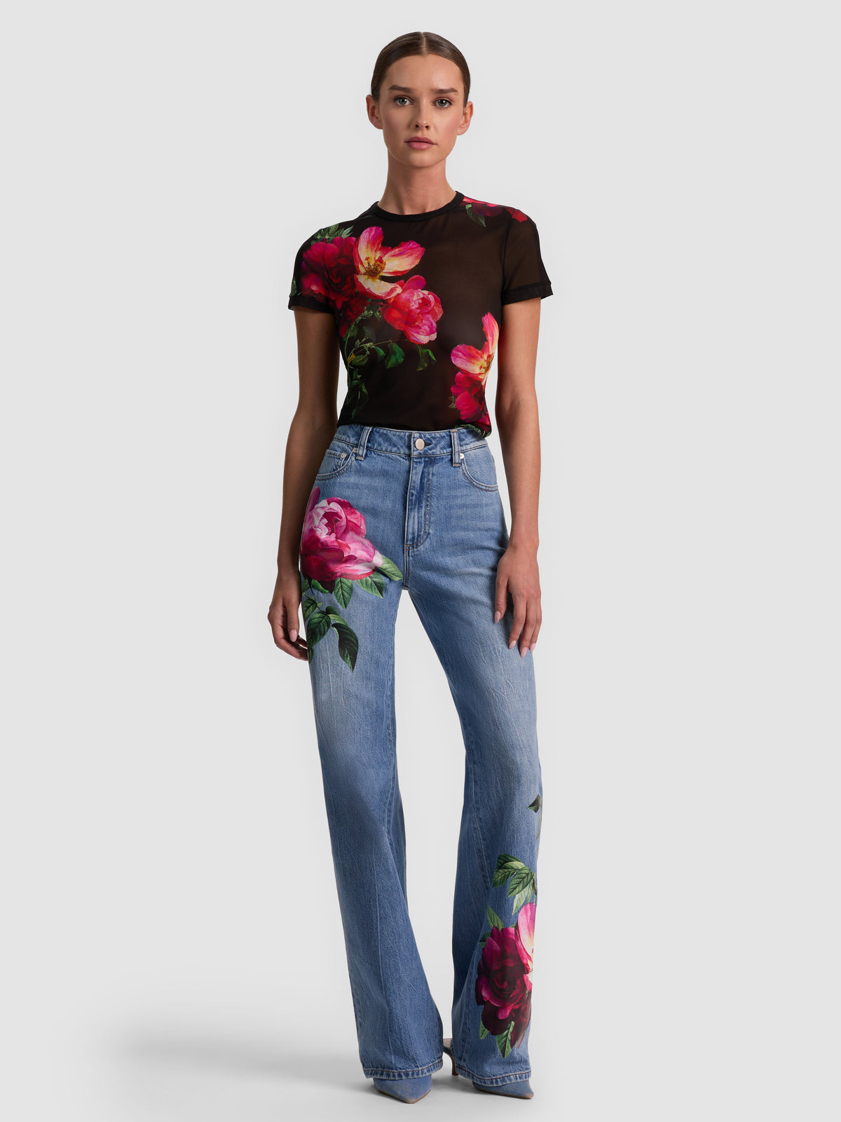 TESS TEE - EMPRESS BLOOM BLACK