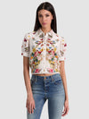 ROSIE CROPPED BUTTON DOWN-ALICE + OLIVIA