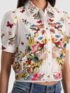 ROSIE CROPPED BUTTON DOWN-ALICE + OLIVIA