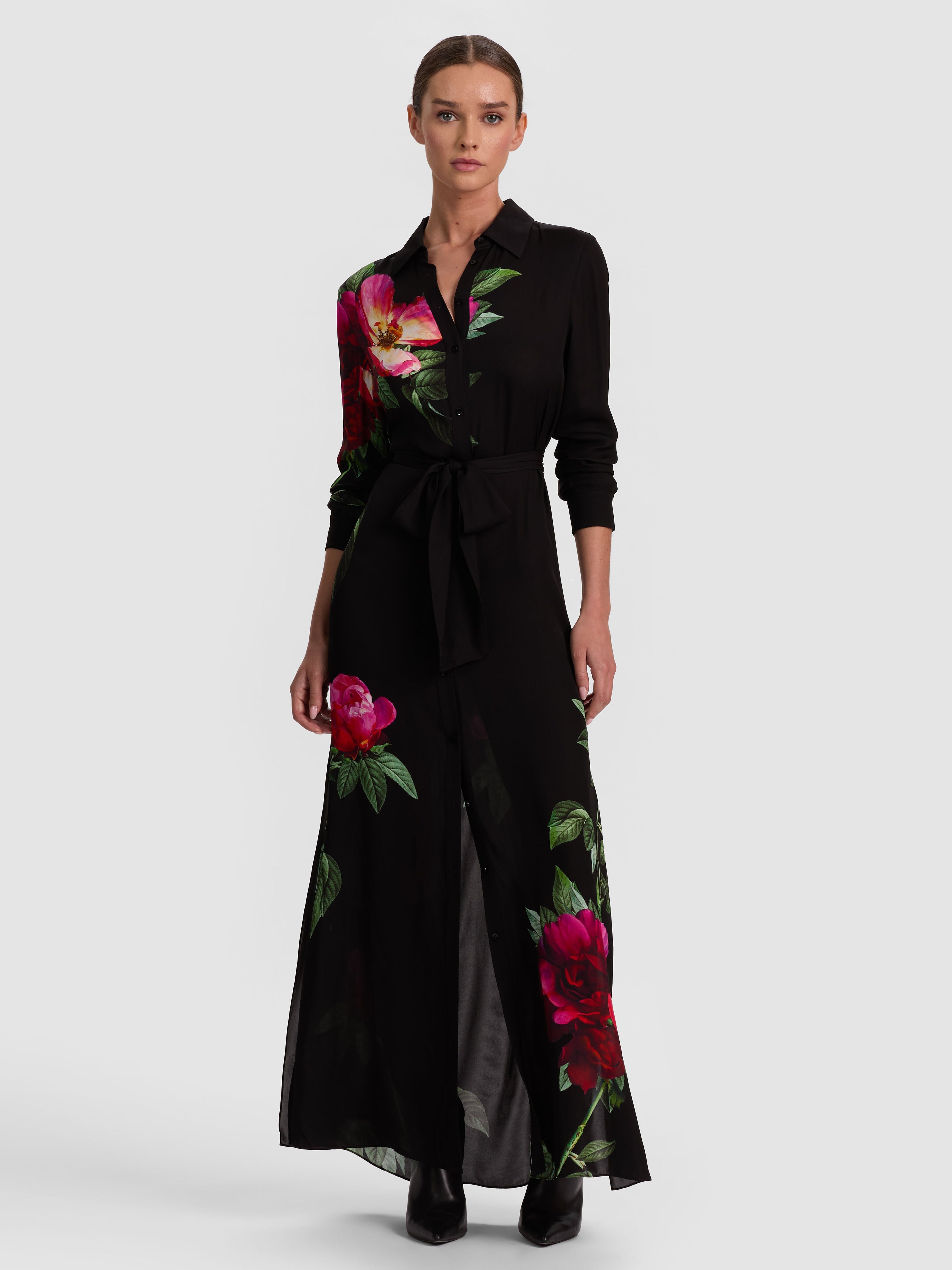 CHASSIDY MAXI SHIRT DRESS-ALICE + OLIVIA