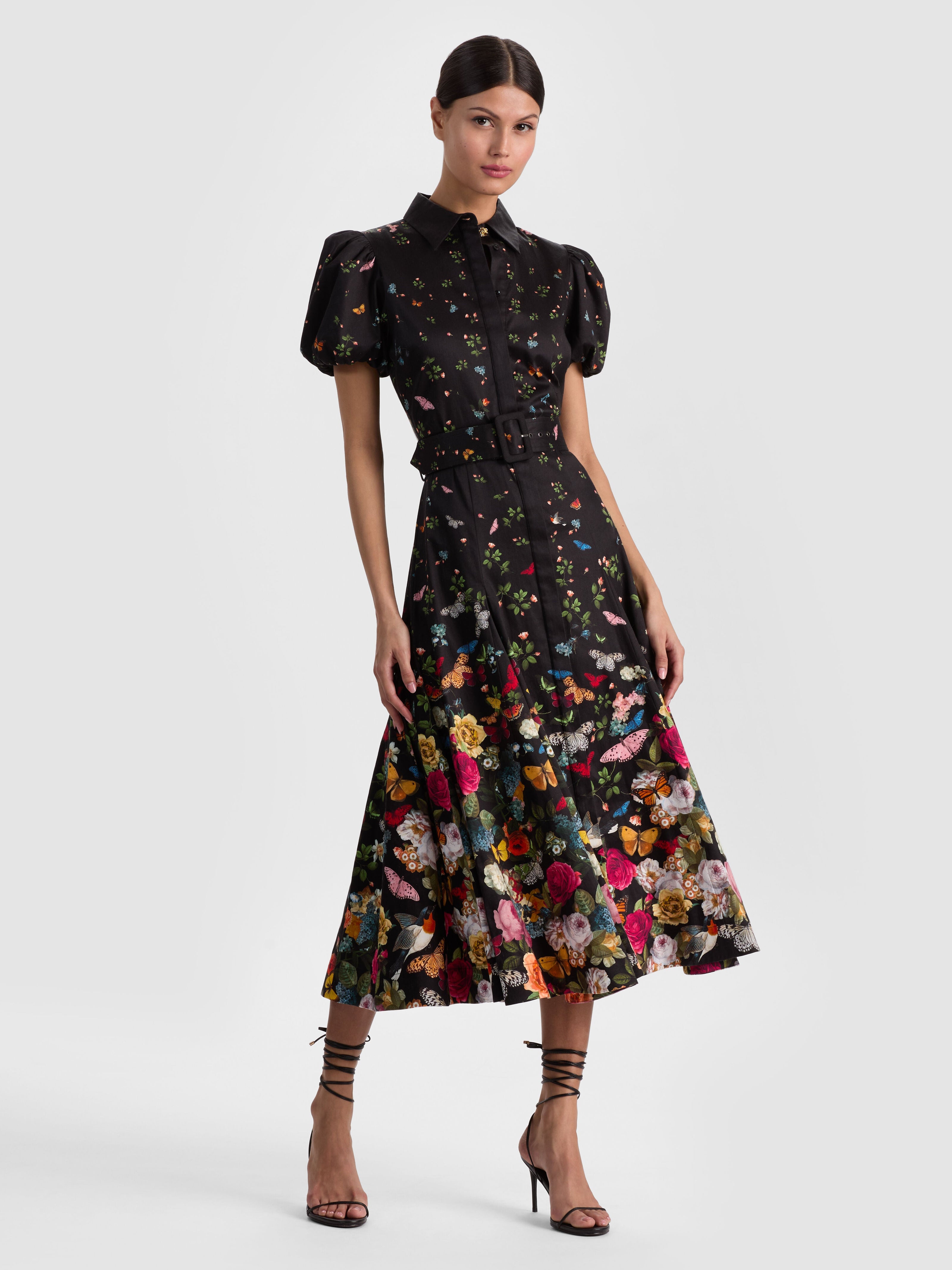 HENRIETTA BELTED MIDI DRESS-ALICE + OLIVIA