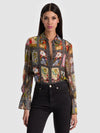 WAN SILK BLOUSE-ALICE + OLIVIA