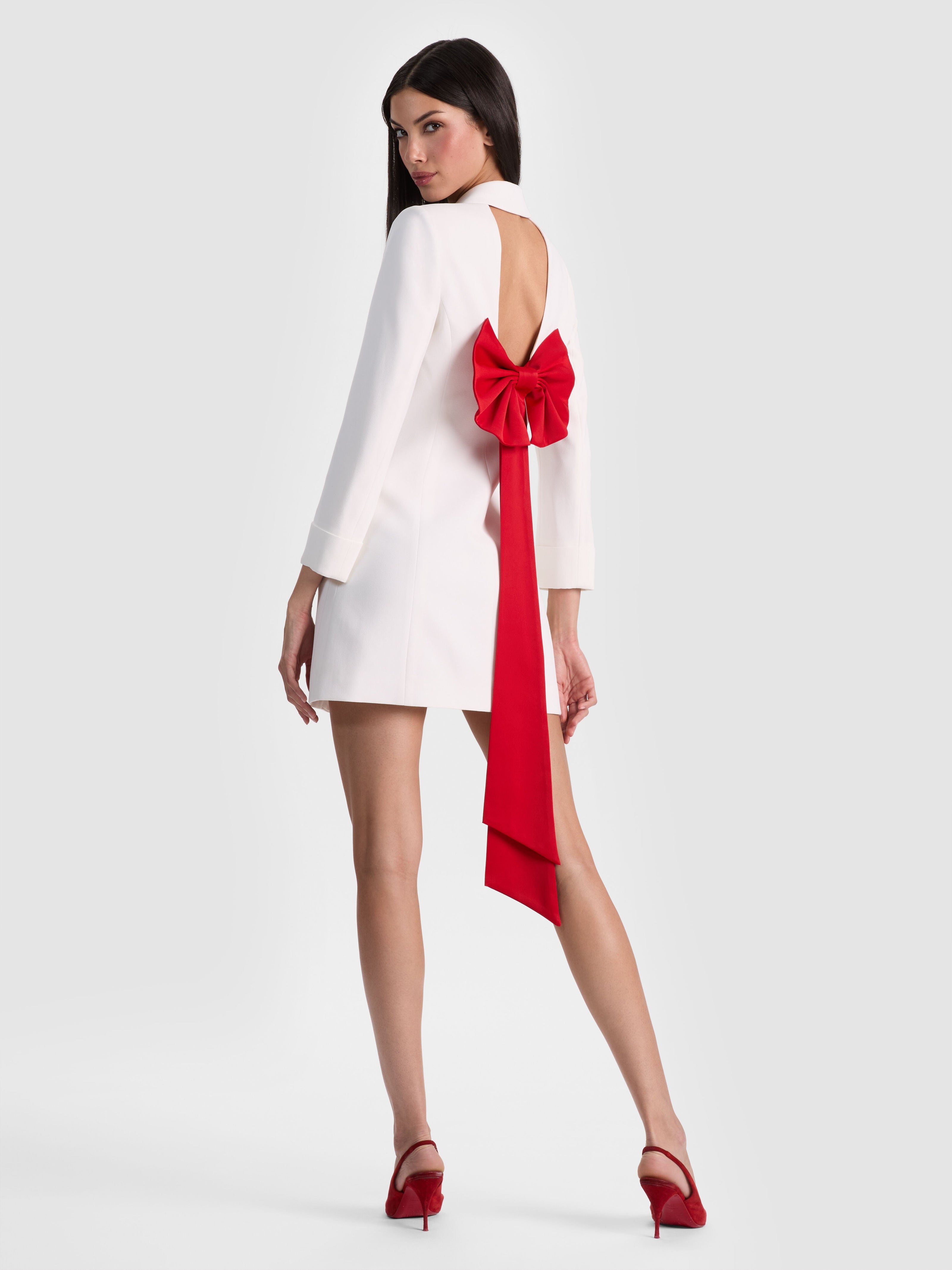 SHAWN BOW BACK BLAZER DRESS-ALICE + OLIVIA
