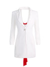 SHAWN BOW BACK BLAZER DRESS-OFF WHITE/CHILI PEPPER-ALICE + OLIVIA