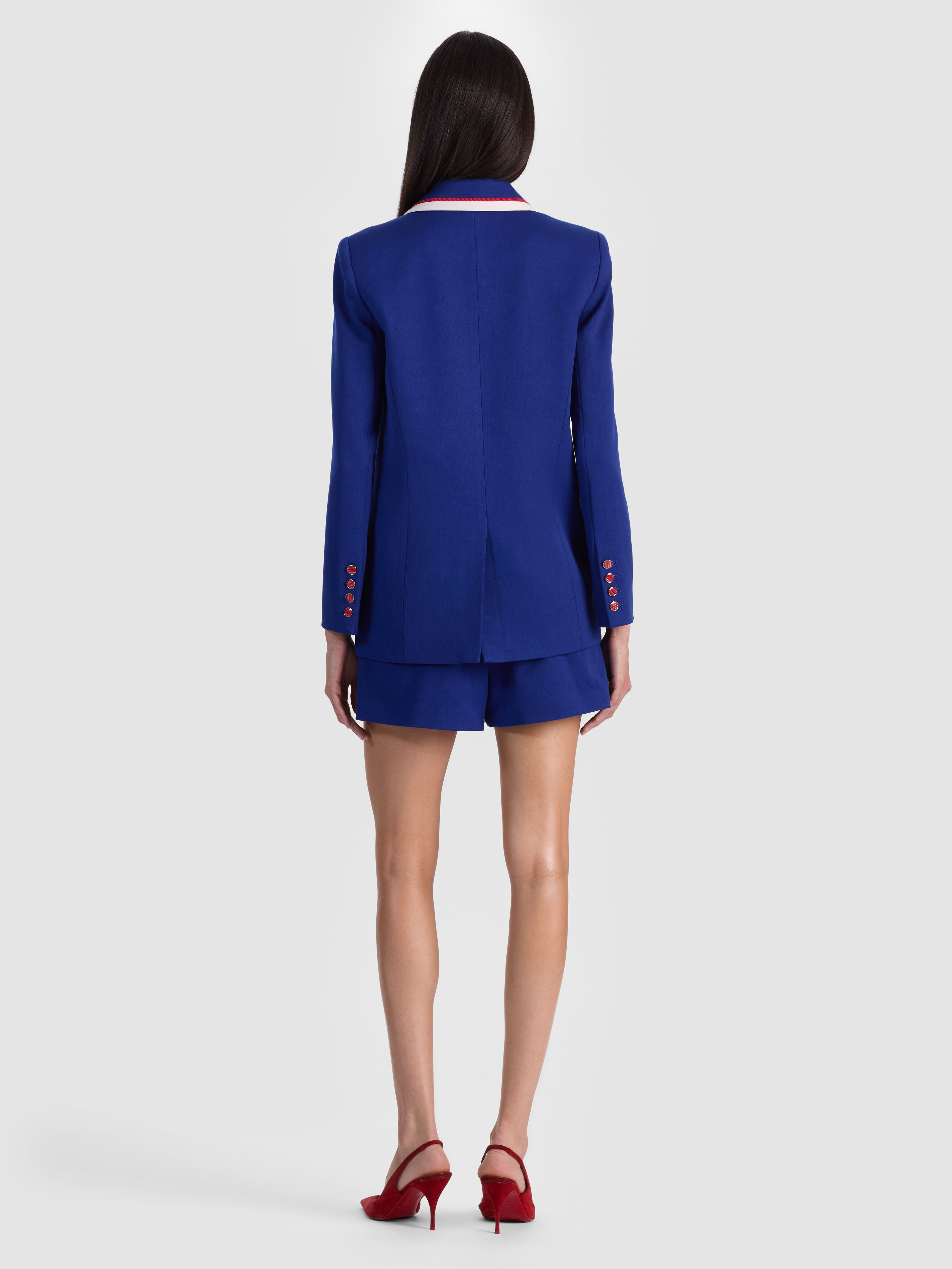 CAMPBELL DOUBLE BREASTED BLAZER-TWILIGHT BLUE-ALICE + OLIVIA