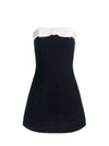 KATYA SCULPTED BOW ROMPER-ALICE + OLIVIA