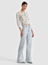 CARSON PRINTED CARDIGAN-TWISTING VINES OFF WHITE-ALICE + OLIVIA