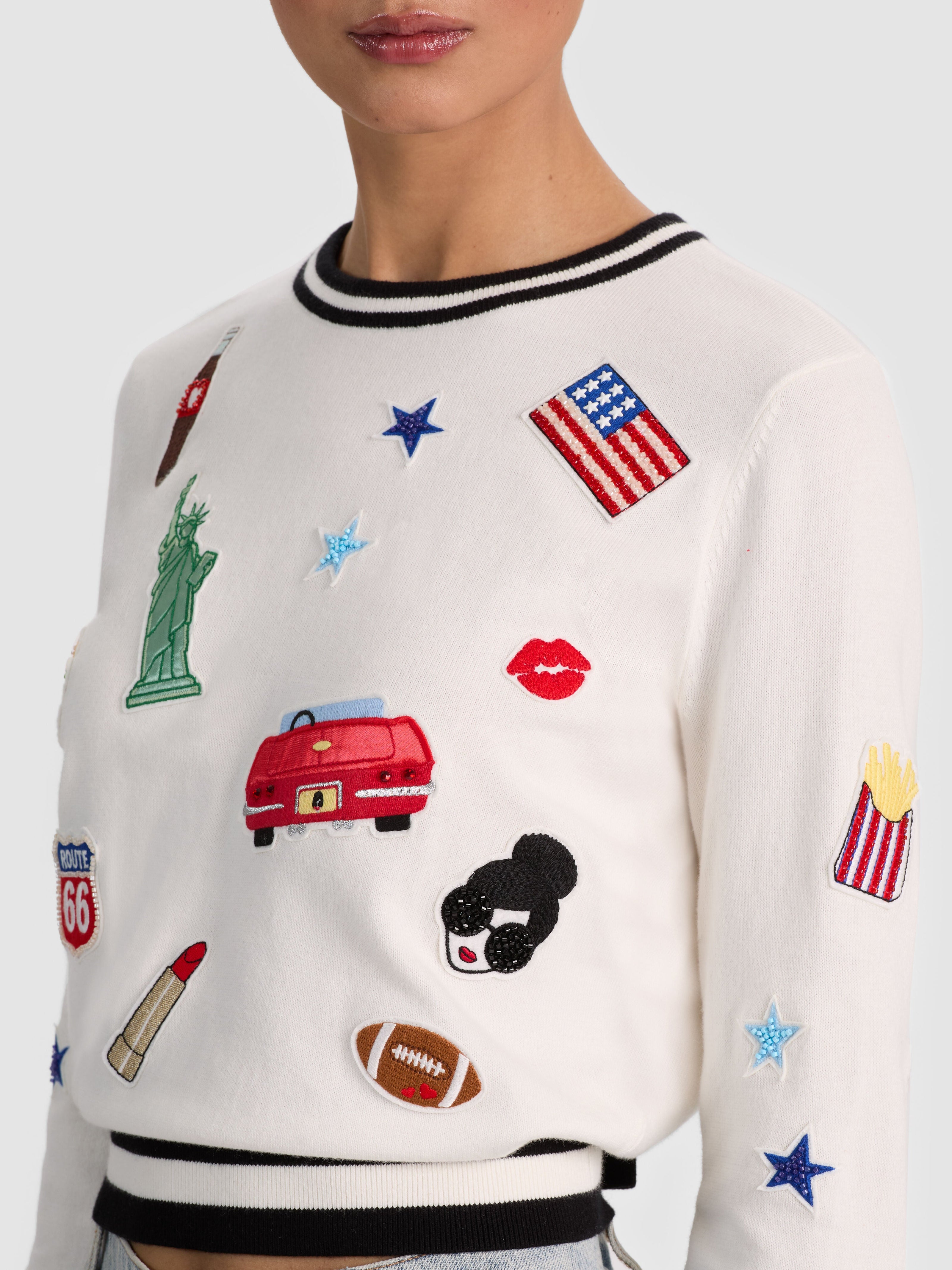 CAROLANN AMERICANA SHRUNKEN PULLOVER-ALICE + OLIVIA