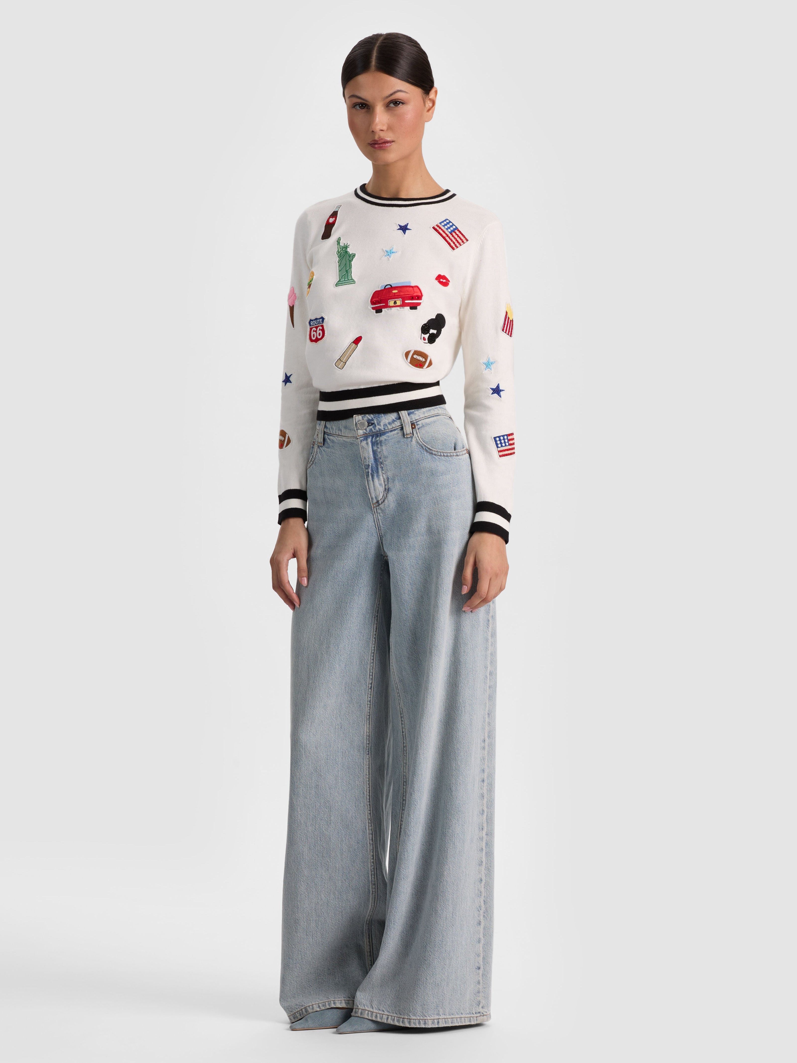 CAROLANN AMERICANA SHRUNKEN PULLOVER-ALICE + OLIVIA