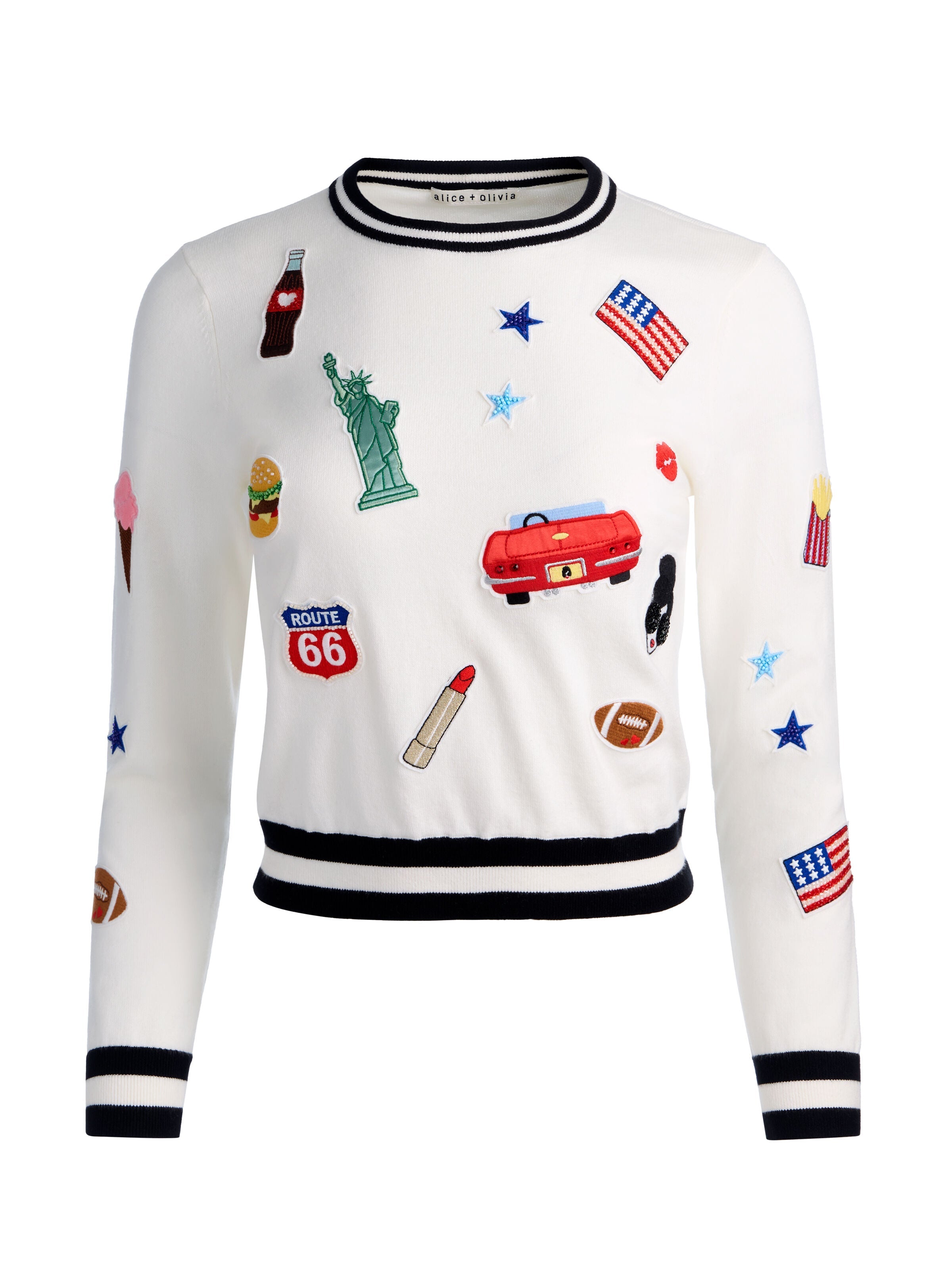 CAROLANN AMERICANA SHRUNKEN PULLOVER-ALICE + OLIVIA