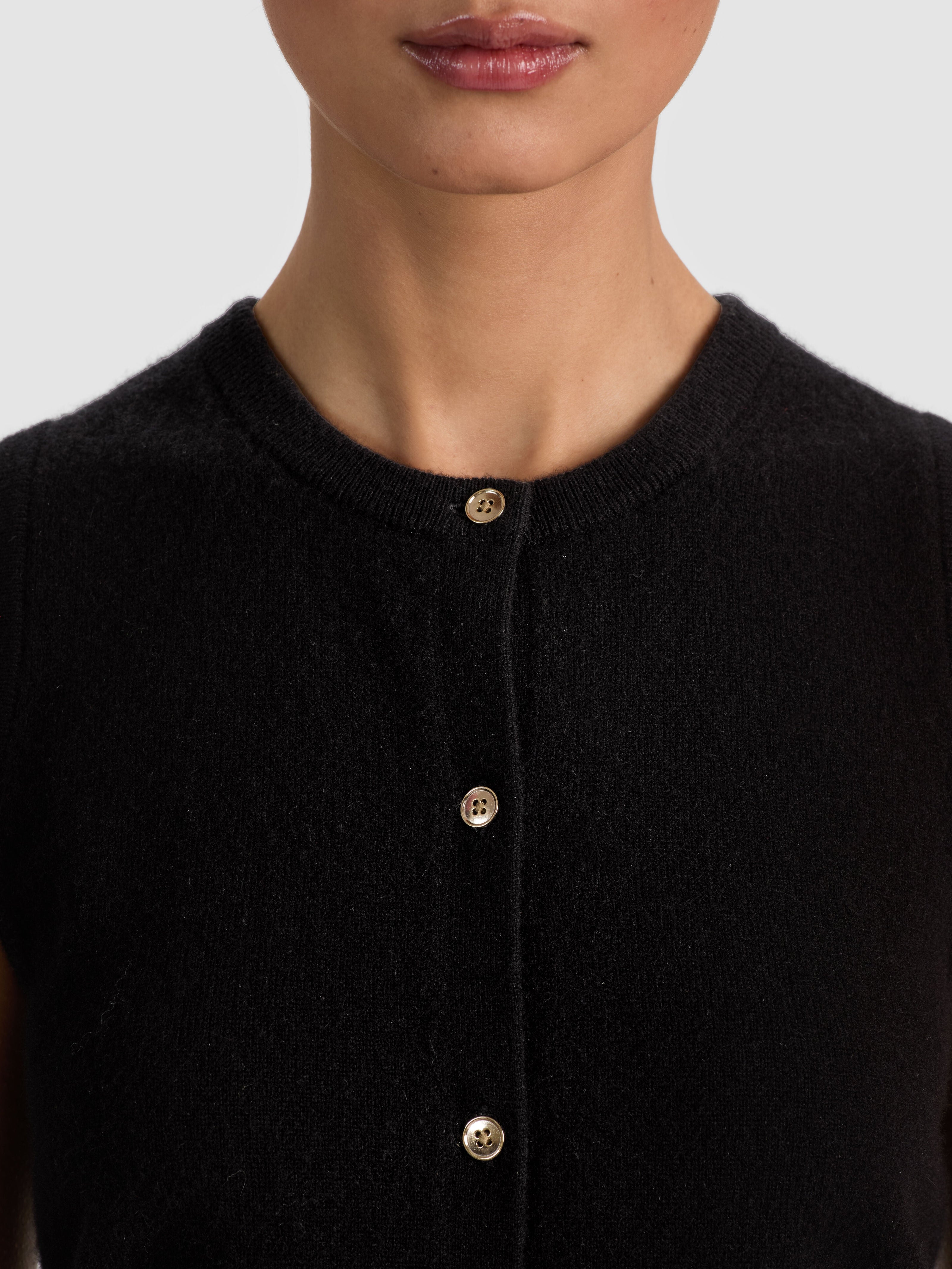 LOLY BUTTON FRONT CASHMERE VEST-ALICE + OLIVIA