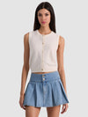 LOLY BUTTON FRONT CASHMERE VEST-ALICE + OLIVIA