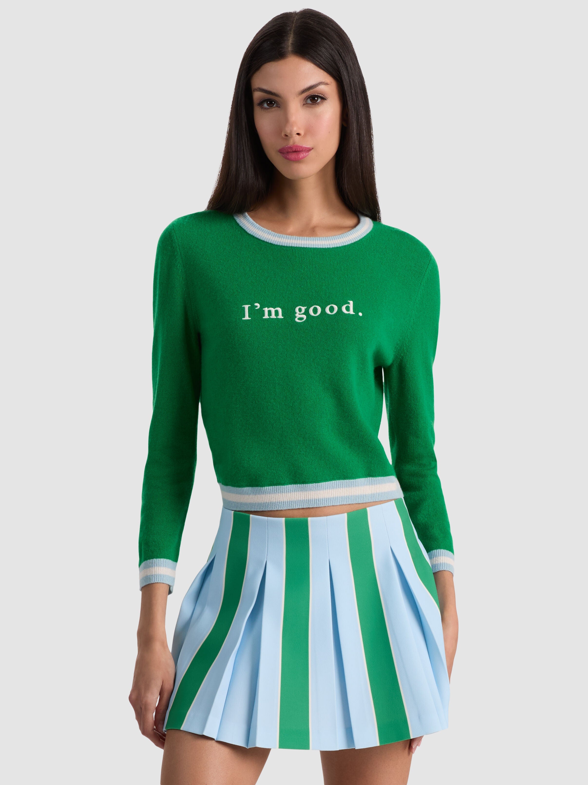CAROLANN CASHMERE SHRUNKEN PULLOVER-ALICE + OLIVIA