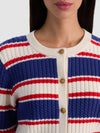 DOLLIE STRIPED CABLE CARDIGAN-ALICE + OLIVIA
