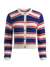 DOLLIE STRIPED CABLE CARDIGAN-ALICE + OLIVIA